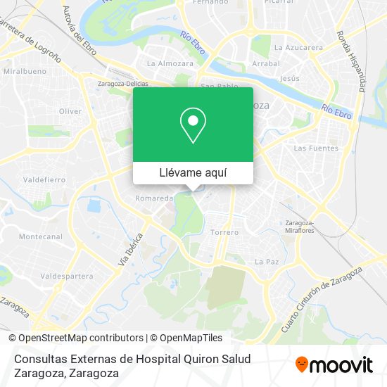 Mapa Consultas Externas de Hospital Quiron Salud Zaragoza
