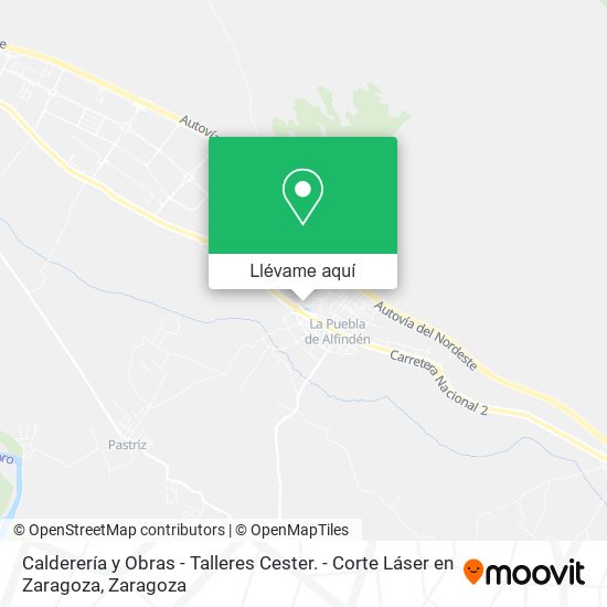 Mapa Calderería y Obras - Talleres Cester. - Corte Láser en Zaragoza