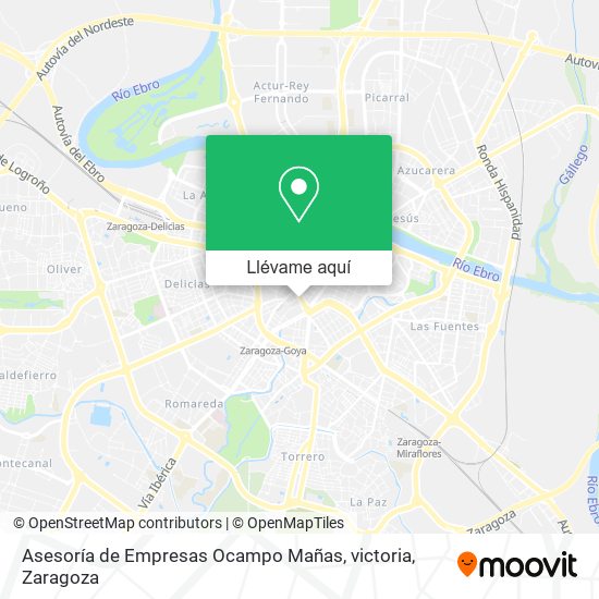 Mapa Asesoría de Empresas Ocampo Mañas, victoria