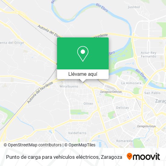 Mapa Punto de carga para vehículos eléctricos