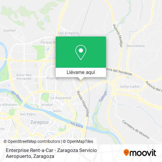 Mapa Enterprise Rent-a-Car - Zaragoza Servicio Aeropuerto