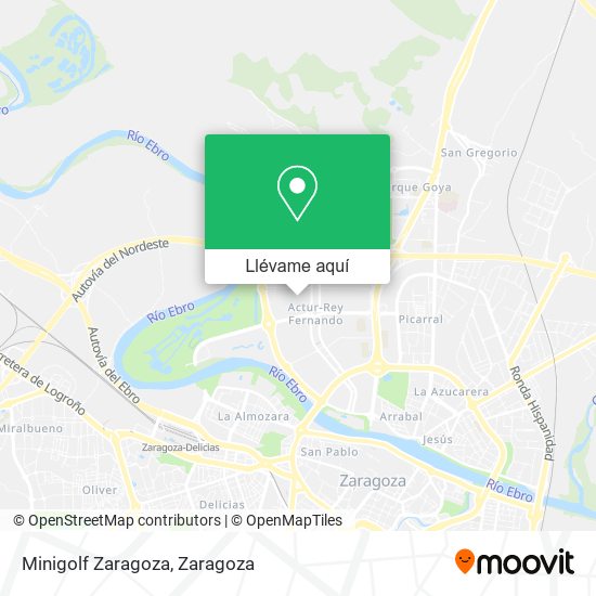 Mapa Minigolf Zaragoza