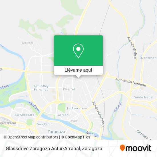 Mapa Glassdrive Zaragoza Actur-Arrabal