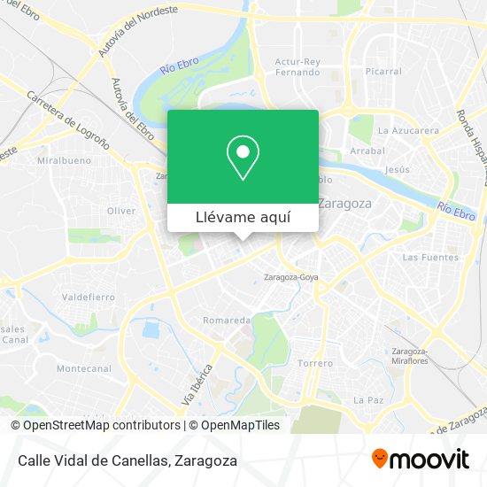 Mapa Calle Vidal de Canellas