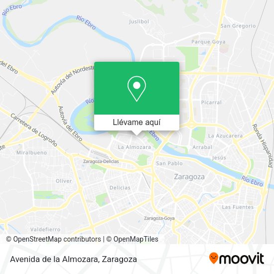 Mapa Avenida de la Almozara