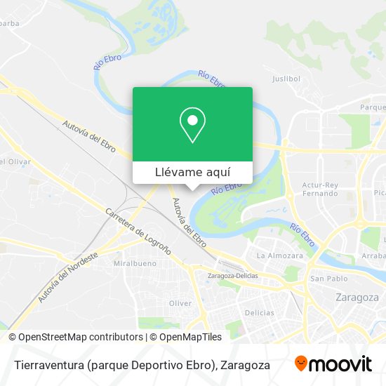 Mapa Tierraventura (parque Deportivo Ebro)