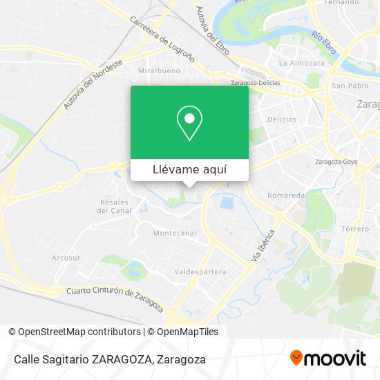 Mapa Calle Sagitario ZARAGOZA
