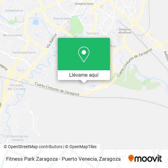Mapa Fitness Park Zaragoza - Puerto Venecia