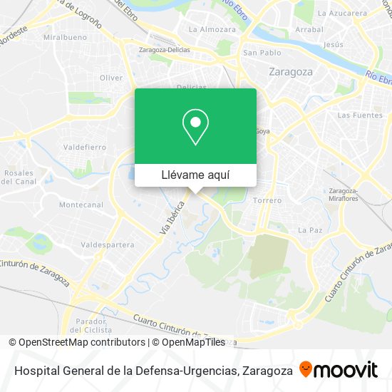 Mapa Hospital General de la Defensa-Urgencias