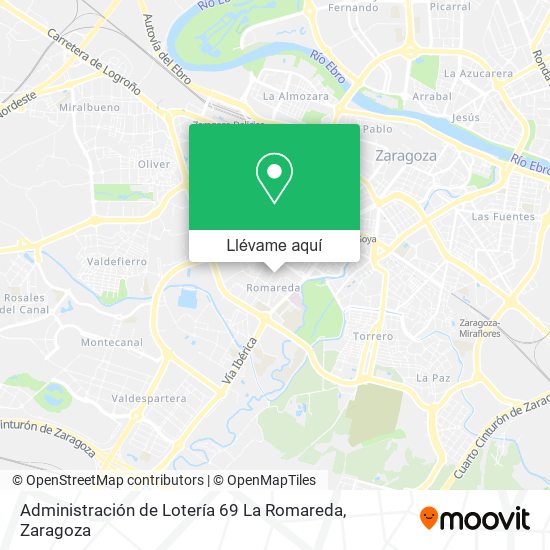 Mapa Administración de Lotería 69 La Romareda