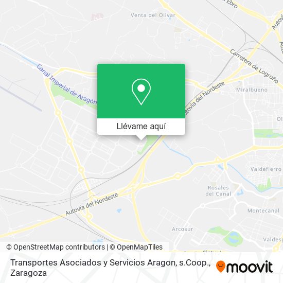 Mapa Transportes Asociados y Servicios Aragon, s.Coop.