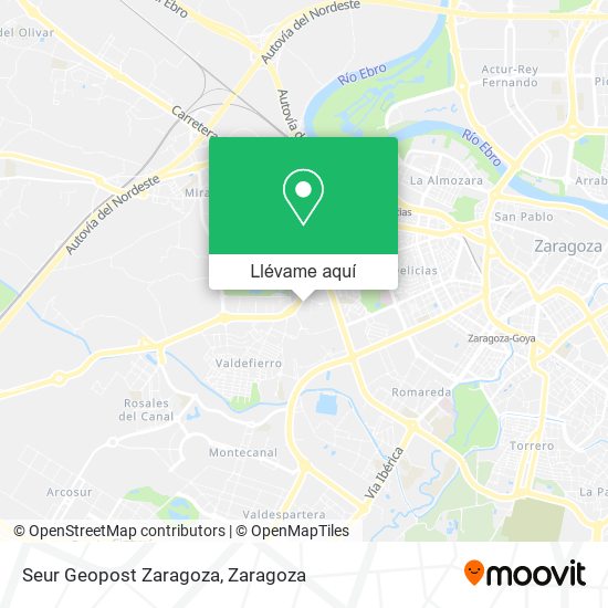 Mapa Seur Geopost Zaragoza