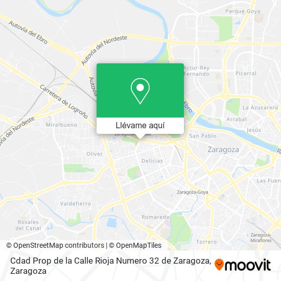 Mapa Cdad Prop de la Calle Rioja Numero 32 de Zaragoza