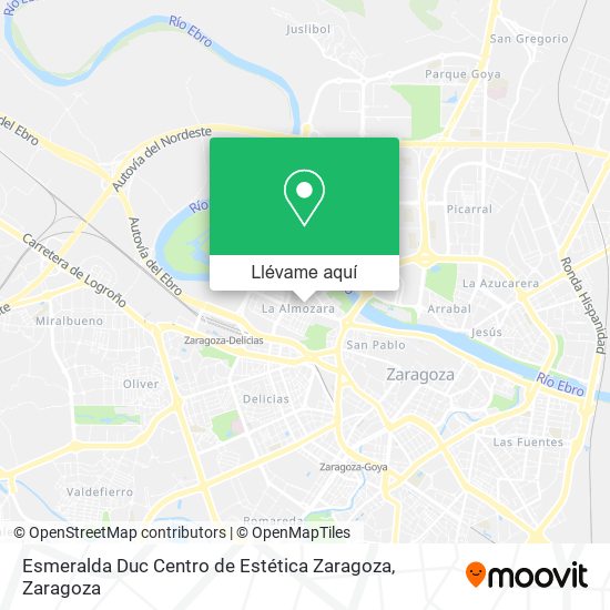 Mapa Esmeralda Duc Centro de Estética Zaragoza