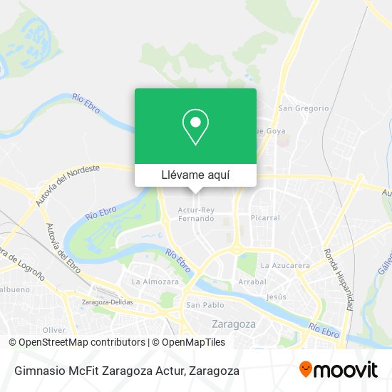 Mapa Gimnasio McFit Zaragoza Actur