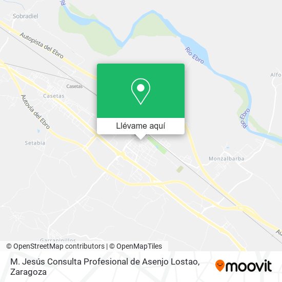 Mapa M. Jesús Consulta Profesional de Asenjo Lostao