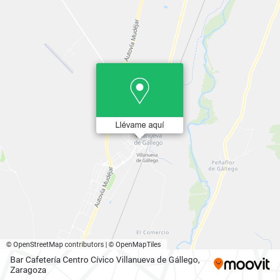 Mapa Bar Cafetería Centro Cívico Villanueva de Gállego