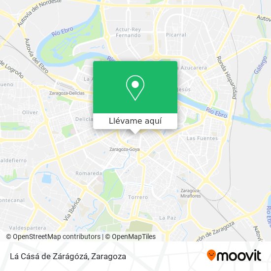 Mapa Lá Cásá de Zárágózá