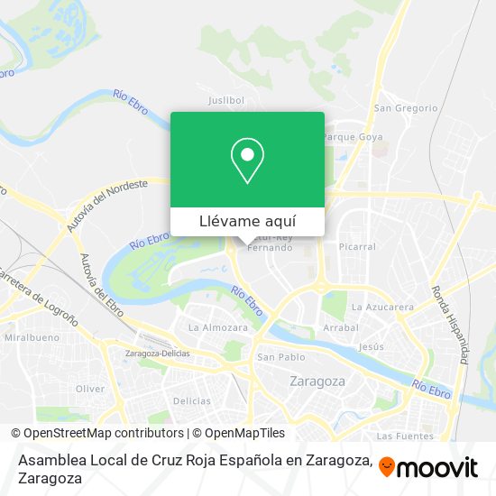 Mapa Asamblea Local de Cruz Roja Española en Zaragoza