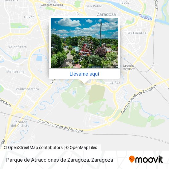 Mapa Parque de Atracciones de Zaragoza