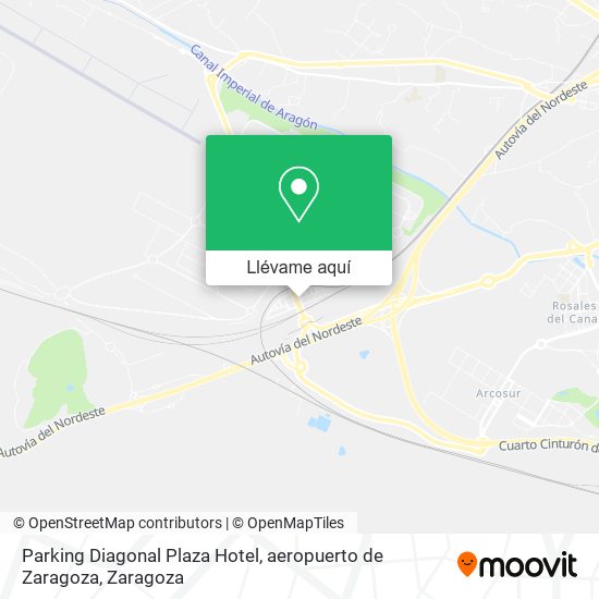 Mapa Parking Diagonal Plaza Hotel, aeropuerto de Zaragoza