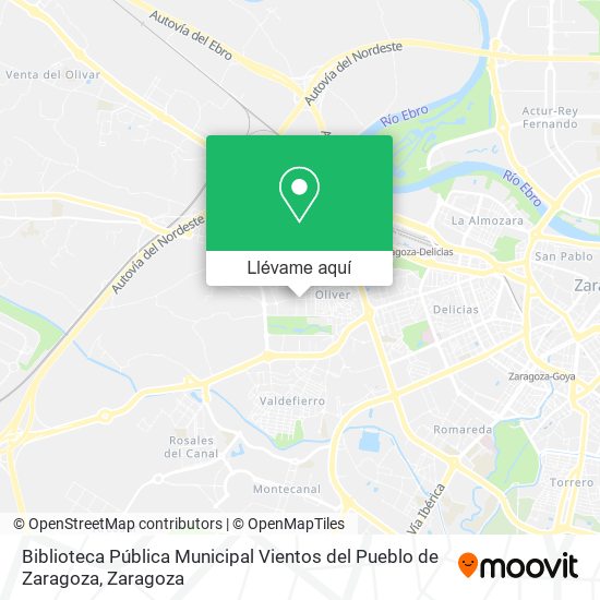 Mapa Biblioteca Pública Municipal Vientos del Pueblo de Zaragoza