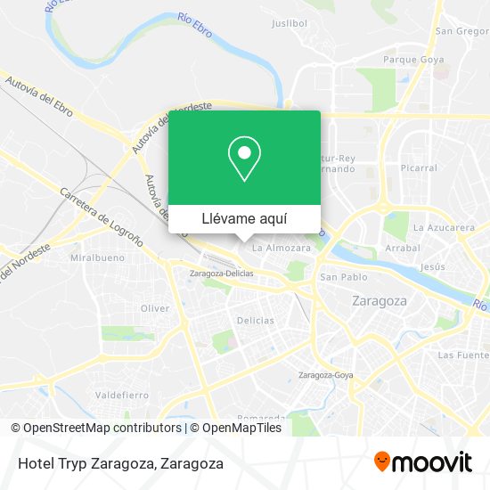 Mapa Hotel Tryp Zaragoza