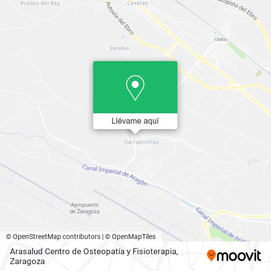 Mapa Arasalud Centro de Osteopatía y Fisioterapia