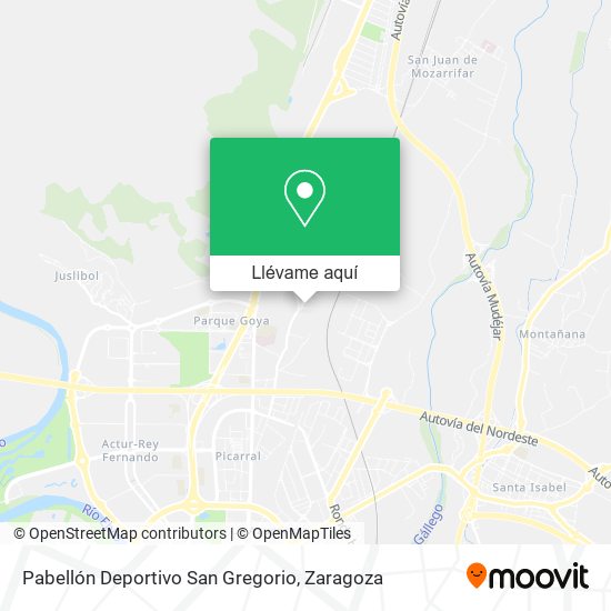 Mapa Pabellón Deportivo San Gregorio
