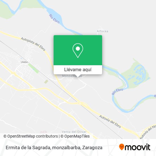 Mapa Ermita de la Sagrada, monzalbarba