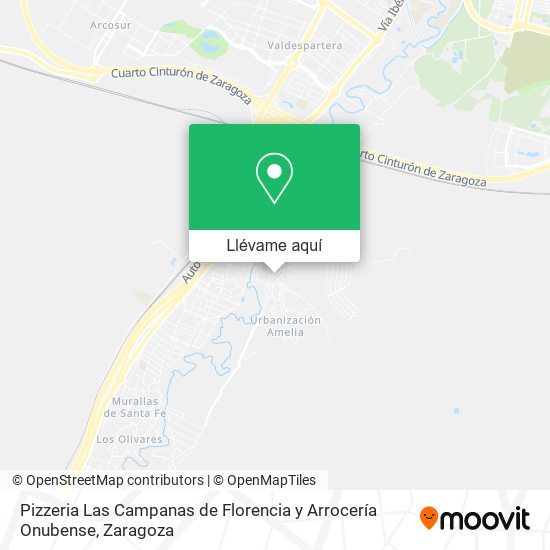 Mapa Pizzeria Las Campanas de Florencia y Arrocería Onubense