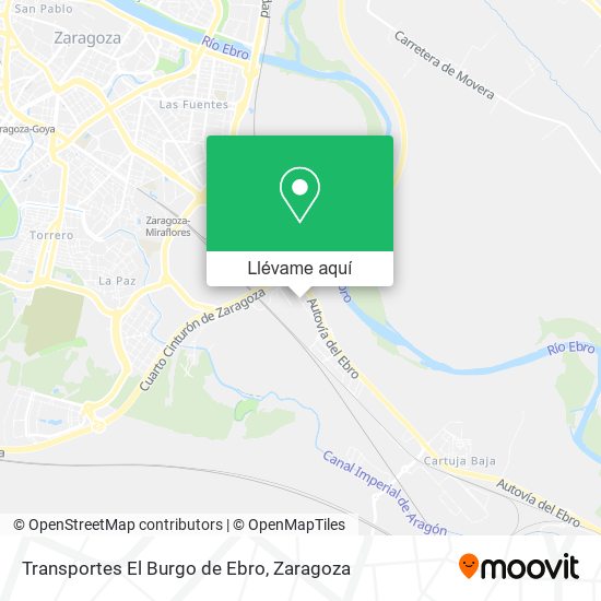 Mapa Transportes El Burgo de Ebro