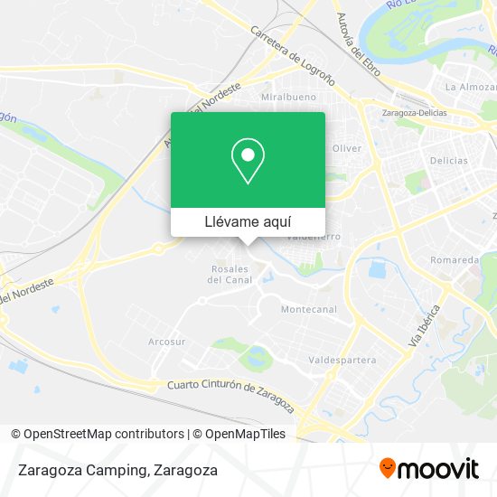 Mapa Zaragoza Camping
