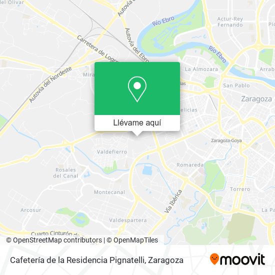 Mapa Cafetería de la Residencia Pignatelli