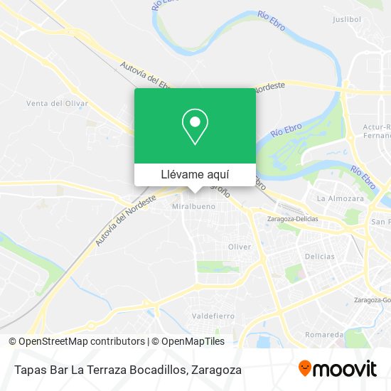 Mapa Tapas Bar La Terraza Bocadillos