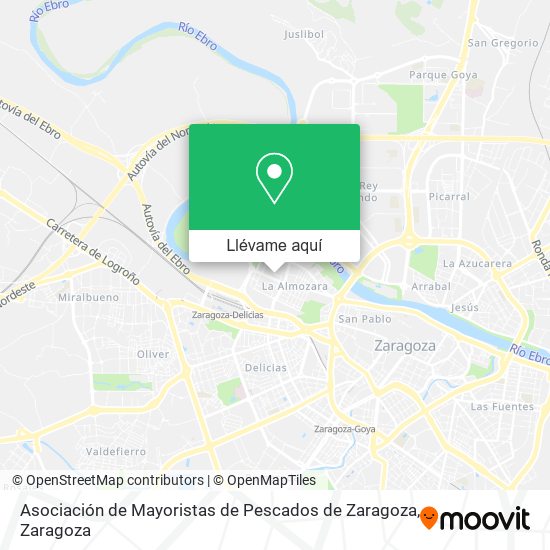 Mapa Asociación de Mayoristas de Pescados de Zaragoza