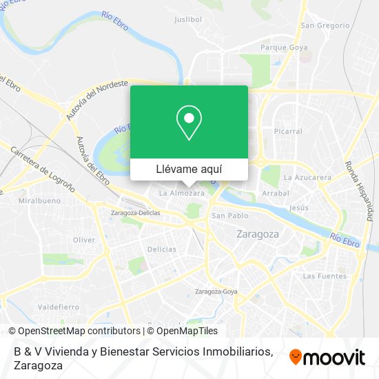 Mapa B & V Vivienda y Bienestar Servicios Inmobiliarios