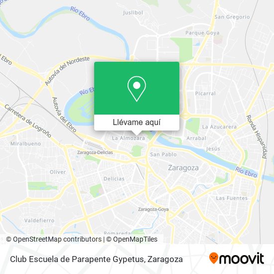 Mapa Club Escuela de Parapente Gypetus