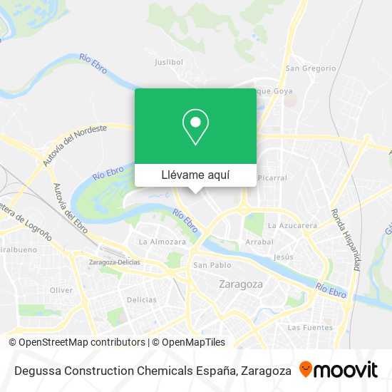 Mapa Degussa Construction Chemicals España