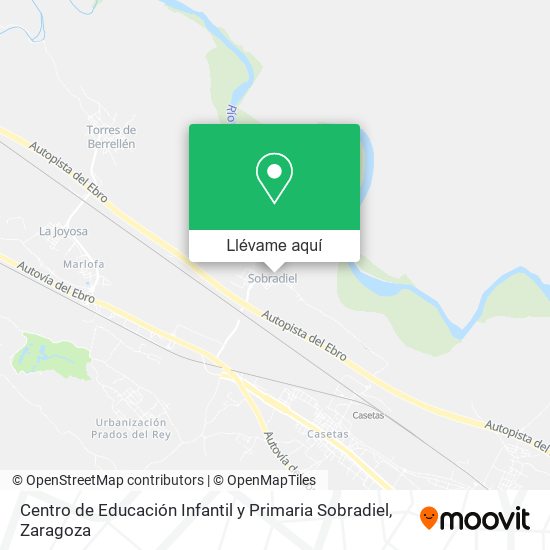 Mapa Centro de Educación Infantil y Primaria Sobradiel