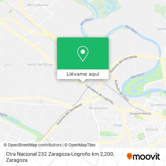 Mapa Ctra Nacional 232 Zaragoza-Logroño km 2,200