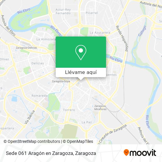 Mapa Sede 061 Aragón en Zaragoza