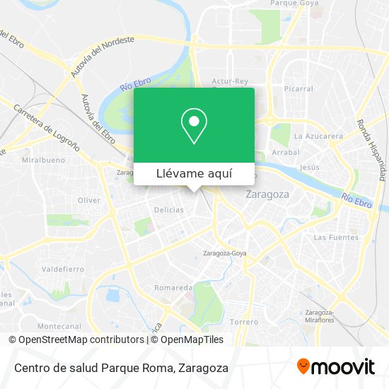 Mapa Centro de salud Parque Roma