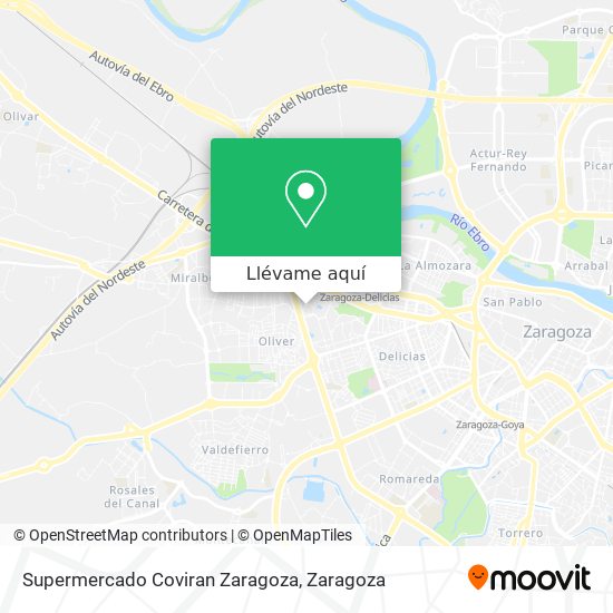 Mapa Supermercado Coviran Zaragoza