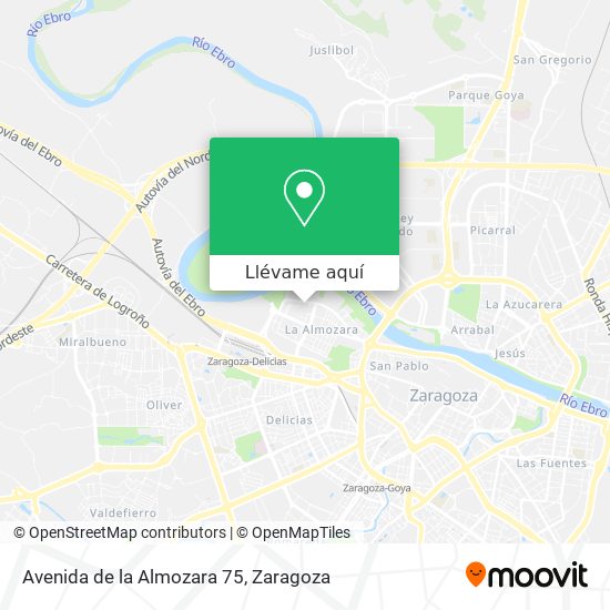 Mapa Avenida de la Almozara 75