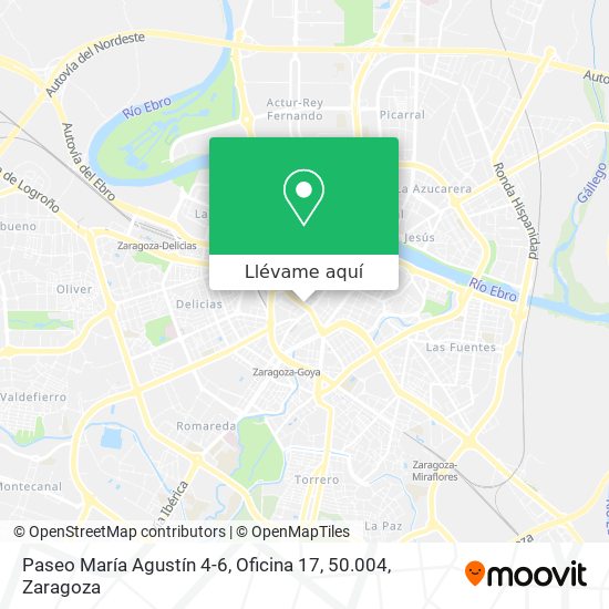 Mapa Paseo María Agustín 4-6, Oficina 17, 50.004