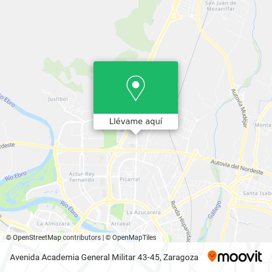 Mapa Avenida Academia General Militar 43-45