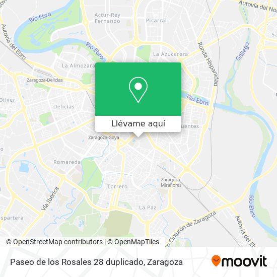 Mapa Paseo de los Rosales 28 duplicado