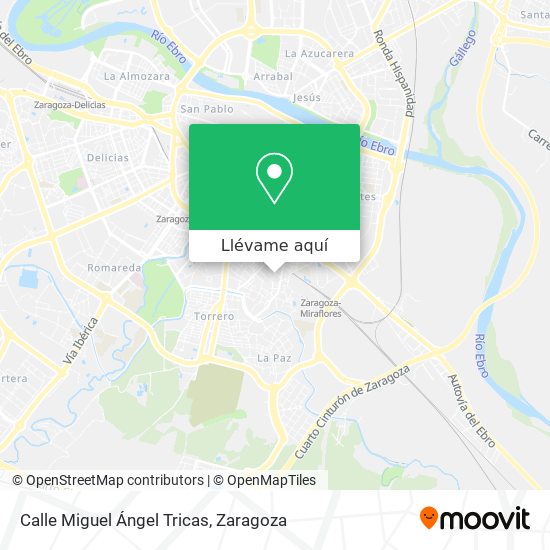 Mapa Calle Miguel Ángel Tricas