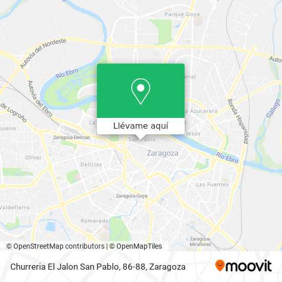 Mapa Churreria El Jalon San Pablo, 86-88